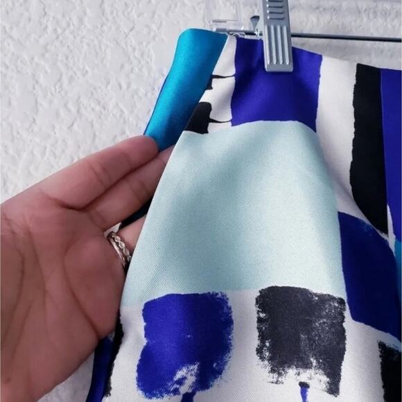 Lane Bryant Box Pleated Color Block Print swing skater 50s Rockabilly Skirt 26 - Picture 8 of 9